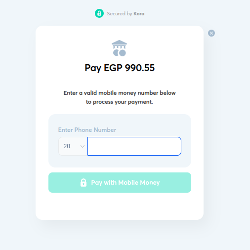 Enter your mible number