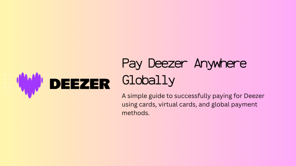 How to pay for Deezer