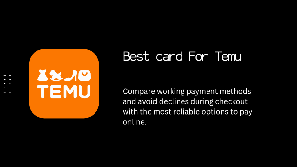 Best cards for Temu