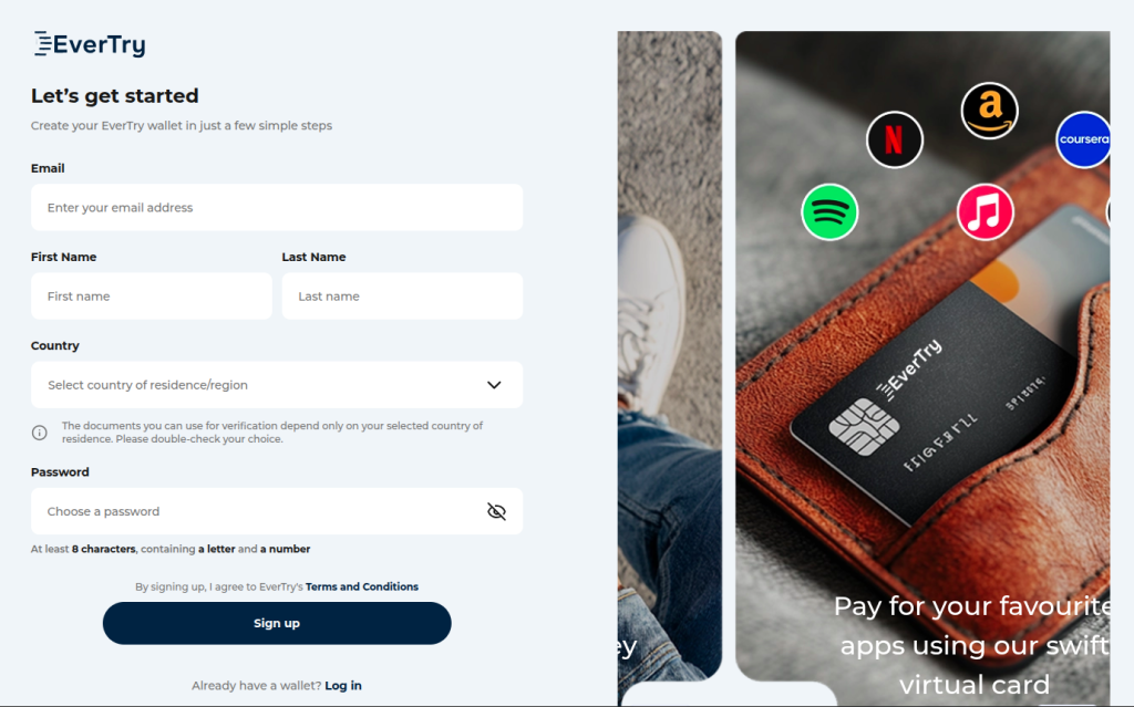Create your account
