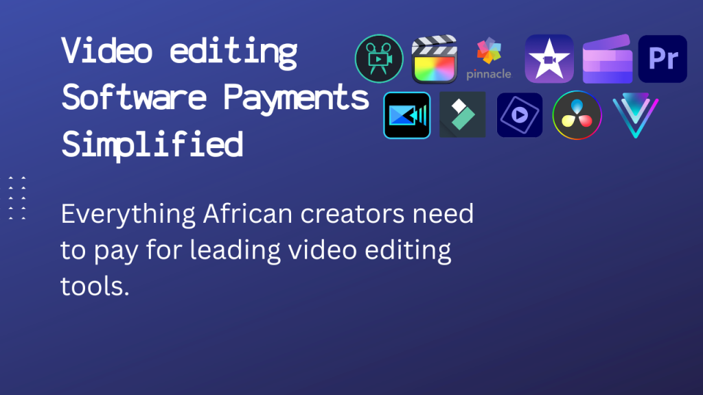 How to Pay for video editing software