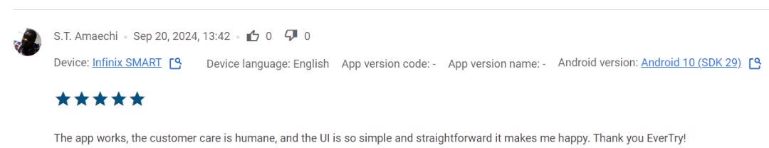 EverTry virtual cards
